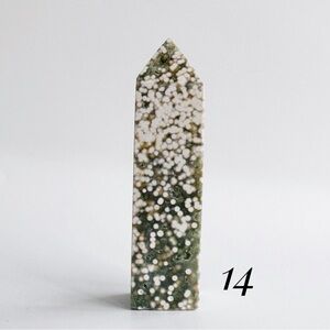 8th vein Ocean Jasper tower, orbicular ocean jasper, Crystal decor​